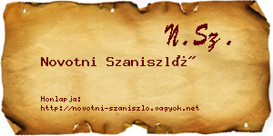 Novotni Szaniszló névjegykártya